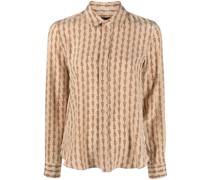 Seidenbluse mit Pferdeband