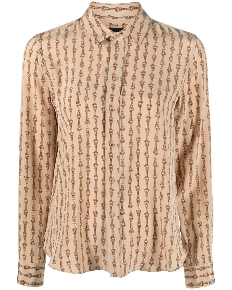 Nili Lotan Damen Seidenbluse mit Pferdeband