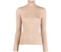 Gerippter Rollkragenpullover