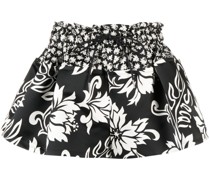 Ausgestellte Shorts mit Blumen-Print
