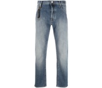 Straight-Leg-Jeans mit hohem Bund