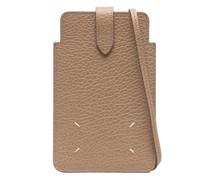 Schultertasche mit Ziernähten