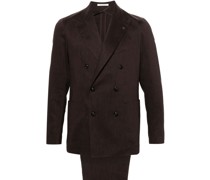 textured single-breasted suit