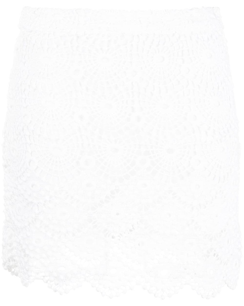 LoveShackFancy Damen Gehäkelter Minirock