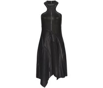 Asymmetrisches Lederkleid