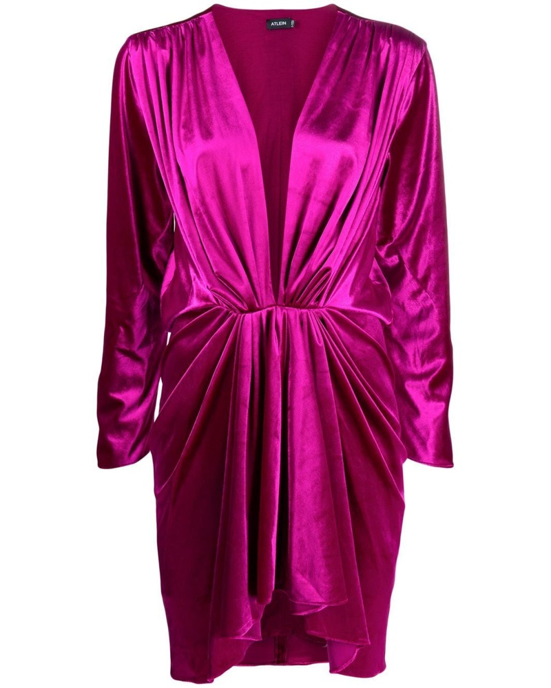 ATLEIN Damen Minikleid aus Satin