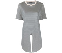 Gestreiftes T-Shirt mit Knotendetail
