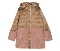 two-tone quilted coat