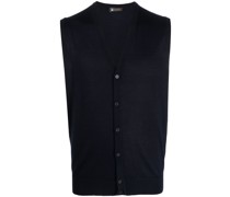 button-up knitted vest