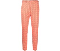 Schmale Hose mit Blumen-Print