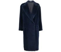 wrap-front single-breasted coat