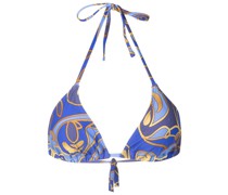 Neckholder-Bikini mit grafischem Print