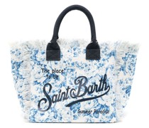 Vanity floral-print beach bag