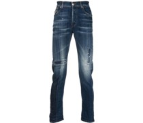 Straight-Leg-Jeans im Patchwork-Look
