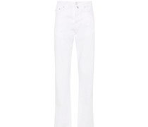 pressed-crease straight trousers