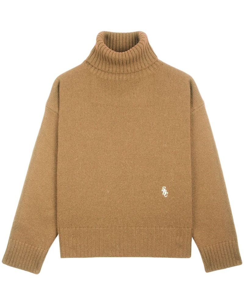 SPORTY & RICH Damen Pullover mit Logo-Stickerei