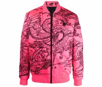 Bomberjacke mit Tattoo-Stickerei