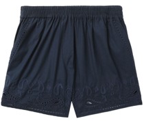 Shorts mit Lochstickerei
