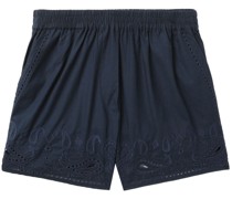 Shorts mit Lochstickerei