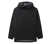 off-centre hooded jacket