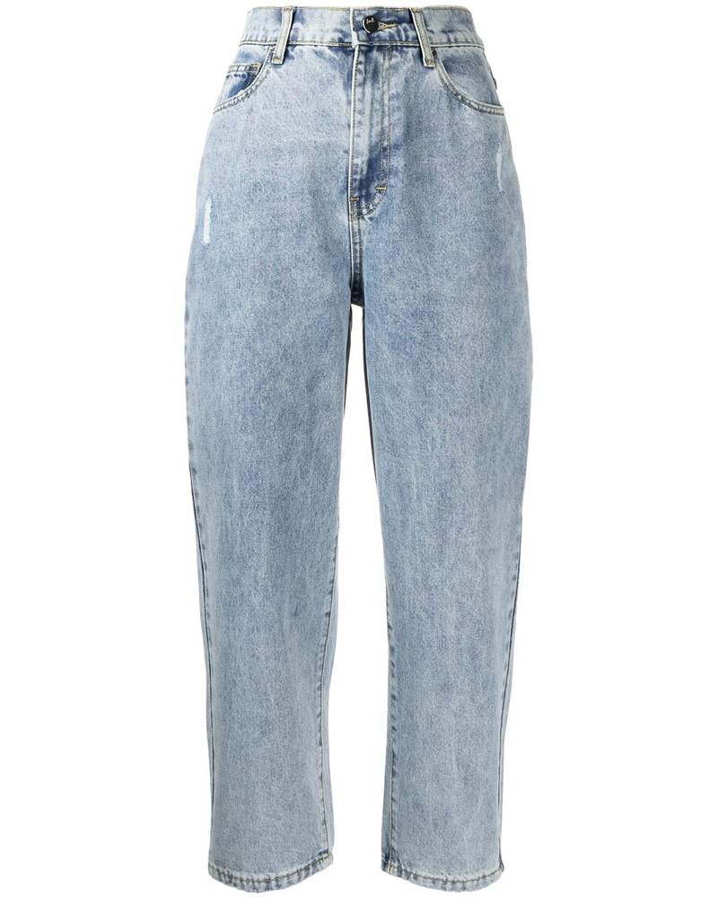Tout a Coup Damen Cropped-Jeans mit Acid-Wash-Effekt Tout a Coup Damen Cropped-Jeans mit Acid-Wash-Effekt