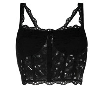 Tessa Cropped-Top mit Lochstickerei