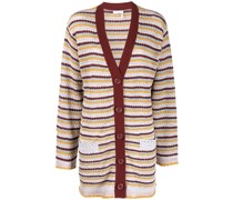 striped knitted cardigan
