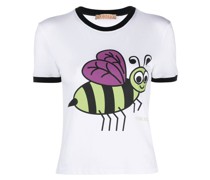 T-Shirt mit Bienen-Print