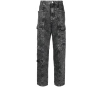 Gerade Jeans mit Stone-Wash-Effekt