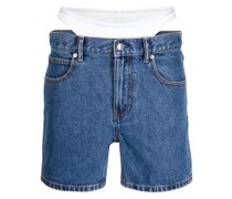 Halbhohe Jeans-Shorts