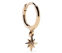 14kt Astra Star Gelbgoldohrring mit Diamanten