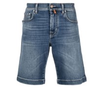 Jeans-Shorts mit Einstecktuch