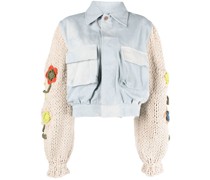 TU LIZE' Cropped-Jacke mit Strickärmeln