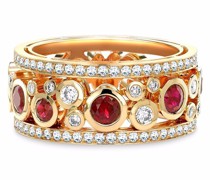 18kt Bubbles Rotgoldring mit Diamanten