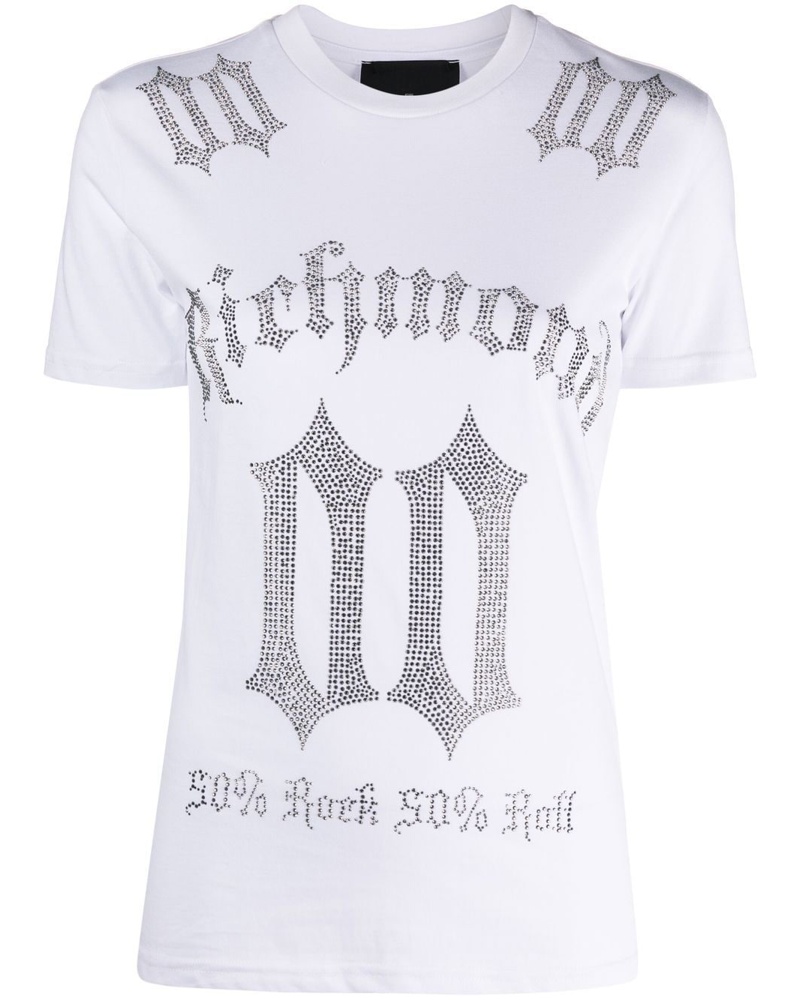 John Richmond Damen T-Shirt mit Kristallen John Richmond Damen T-Shirt mit Kristallen