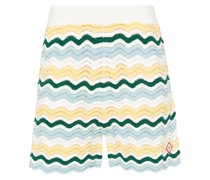 Wavy Boucle Shorts in 3D-Strick