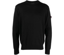 Fein gestrickter Pullover mit Logo