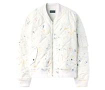 Gesteppte Bomberjacke mit Farbklecksen