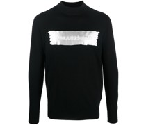 Rollkragenpullover mit Logo-Print