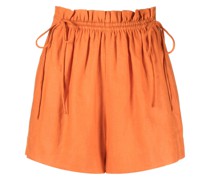 Leinenshorts mit hohem Bund