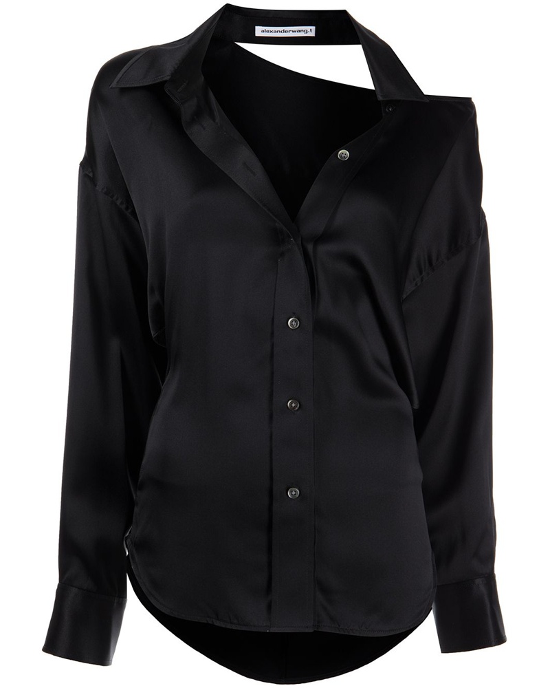 Alexander Wang Damen Seidenhemd mit Cut-Outs