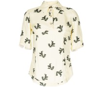Bluse mit Oversized-Kragen