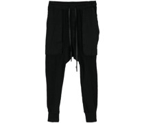 cropped drop-crotch trousers