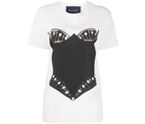 T-Shirt mit Corsage
