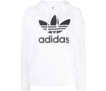 Trefoil logo-print hoodie