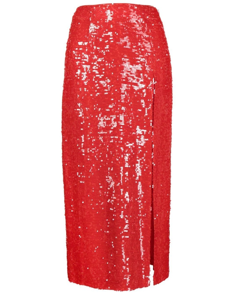 LAPOINTE Damen Midirock mit Pailletten