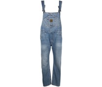 Jeans-Latzhose mit Logo-Patch