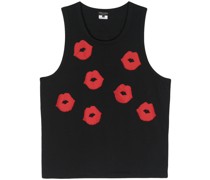 Tanktop mit Lippen-Patches