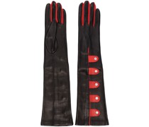 Ellenbogenlange Lederhandschuhe