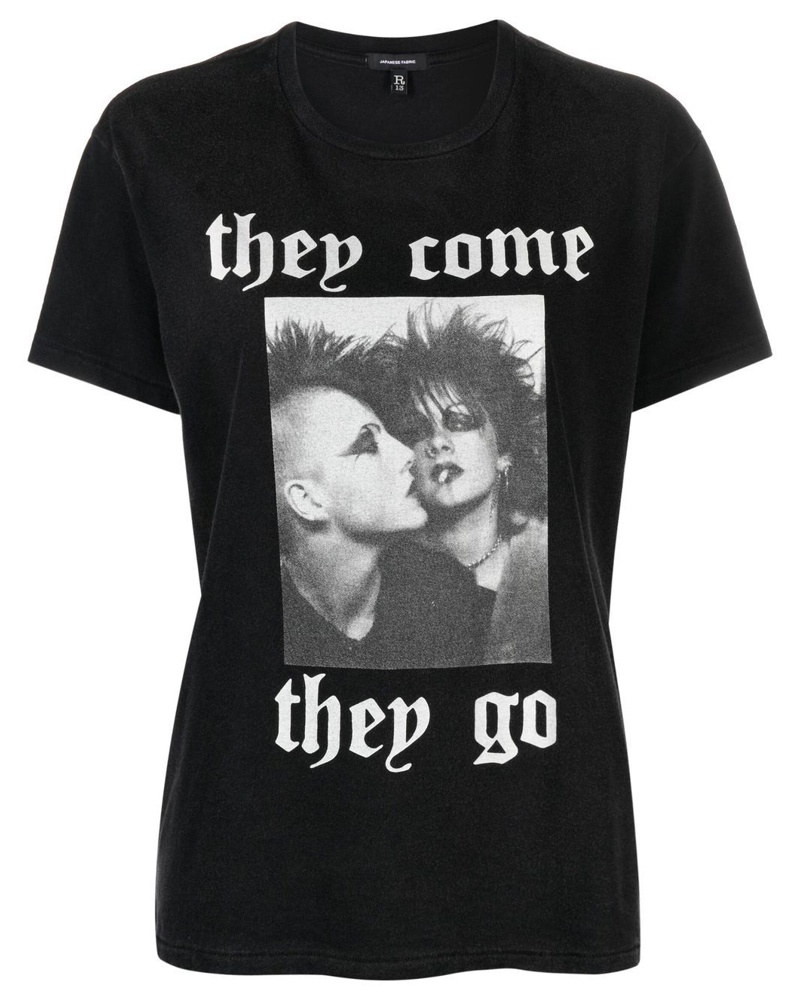 R13 Damen T-Shirt mit Foto-Print